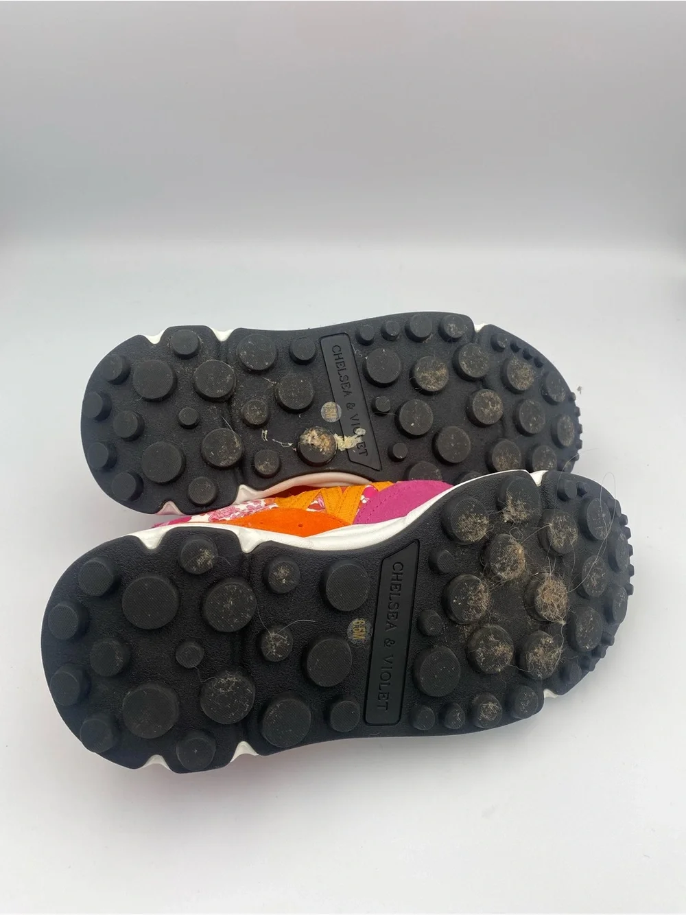 Chelsea & Violet Orange and Magenta Floral Sneakers